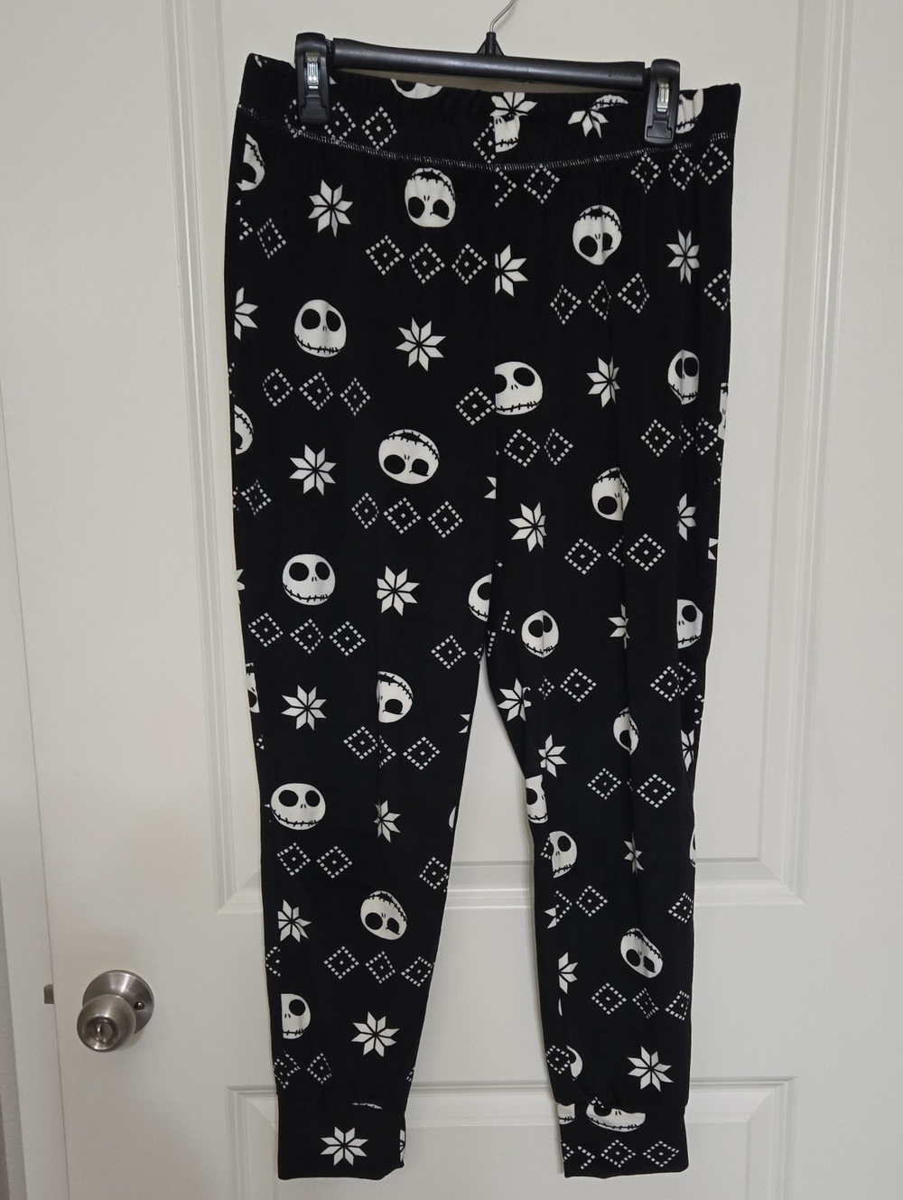 Disney Black & White Skull Face Pattern Leggings